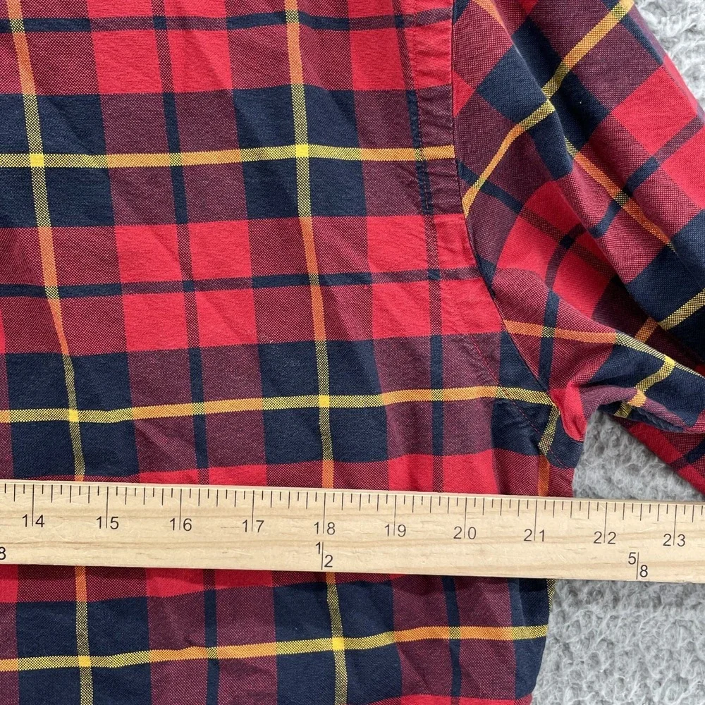 Ralph Lauren Shirt Men's Medium Tartan Oxford Sport Office Golf 90s Cabin Preppy